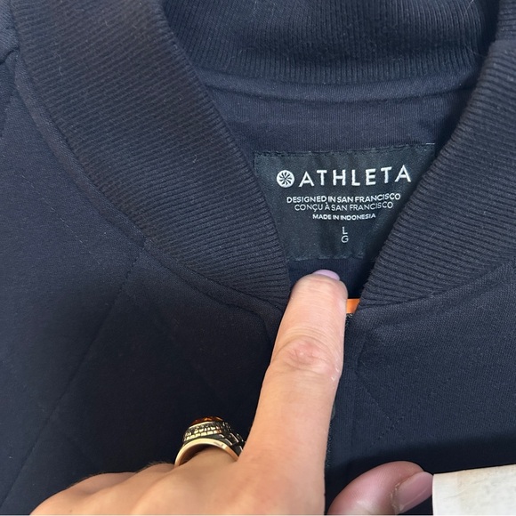 Athleta Retroplush Oversized Bomber Jacket - Picture 3 of 6